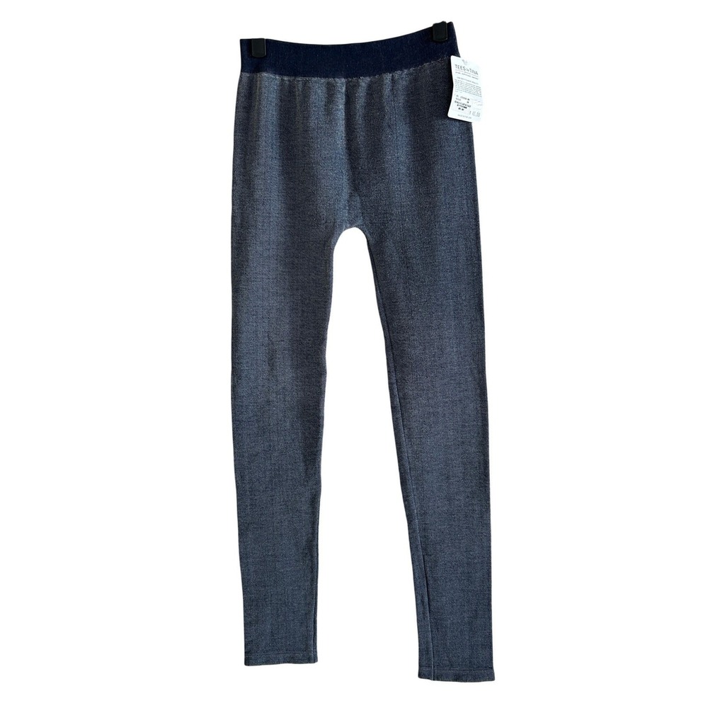 Tees By Tina Legging‎ Indigo Blue Seamless One Size Made in USA NEW